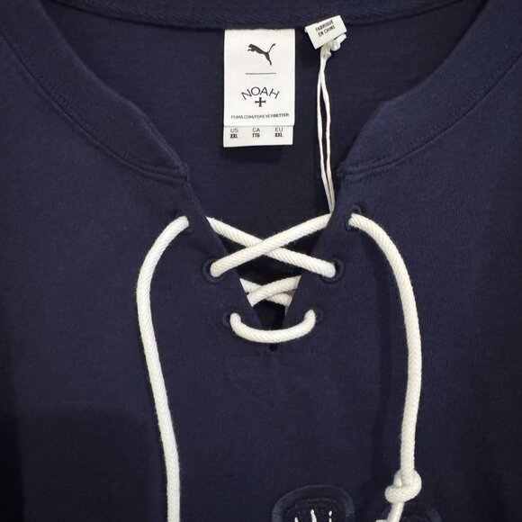 PUMA x Noah Striped V Neck Long Sleeve Hockey Jersey Blue 628196-06 Size 2XL NEW - Picture 3 of 12